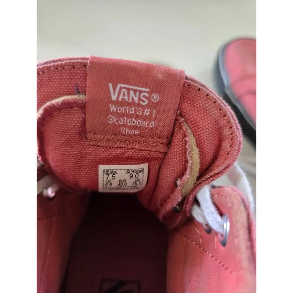 Vans Sk8-Hi Reissue Faded Rose Black High‎ Top Sneakers Mens 7.5 Womens 9
